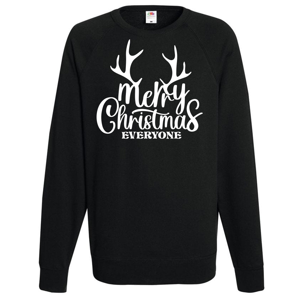 Marry-Christmas-Man-Swetshirt-Black